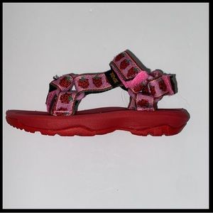 TEVA XLT2 HURRICANE RED STRAWBERRY TODDLER SANDALS